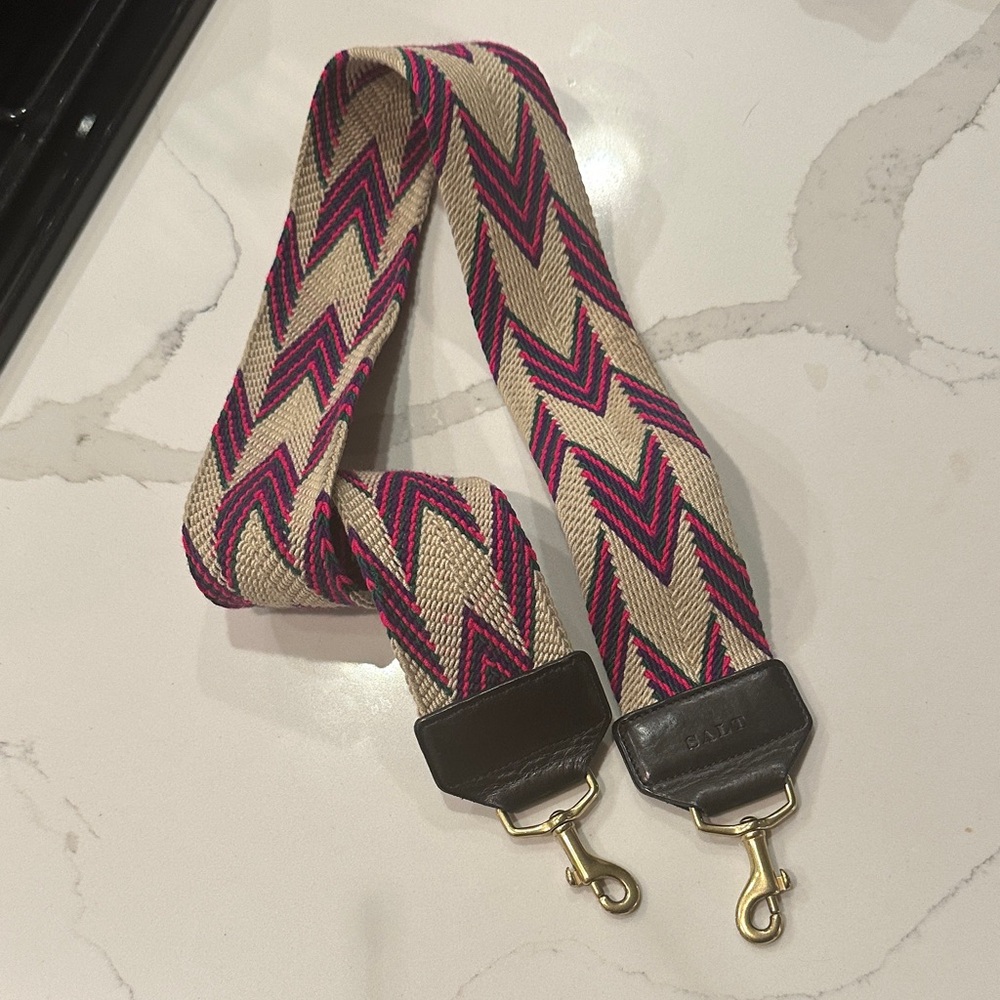 Chevron Patterned Strap with Gold Hardware - image 1